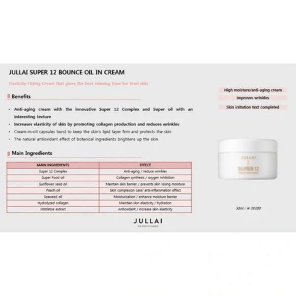Jullai Super 12 Bounce Oil in Cream with Super 12 Complex 50 ml NEW IN BOX - Picture 13 of 14
